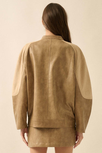 Open Road Vegan Leather and Suede Jacket