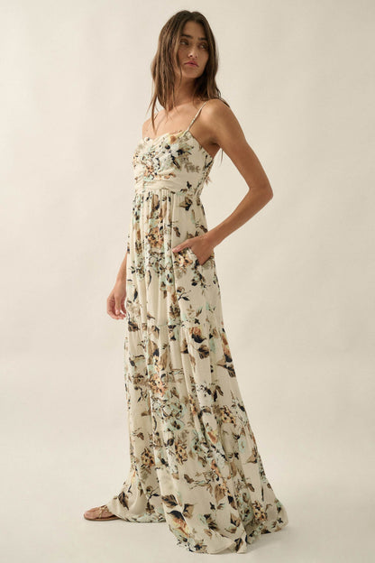 Bonita Jardin Floral Tiered Wide-Leg Jumpsuit