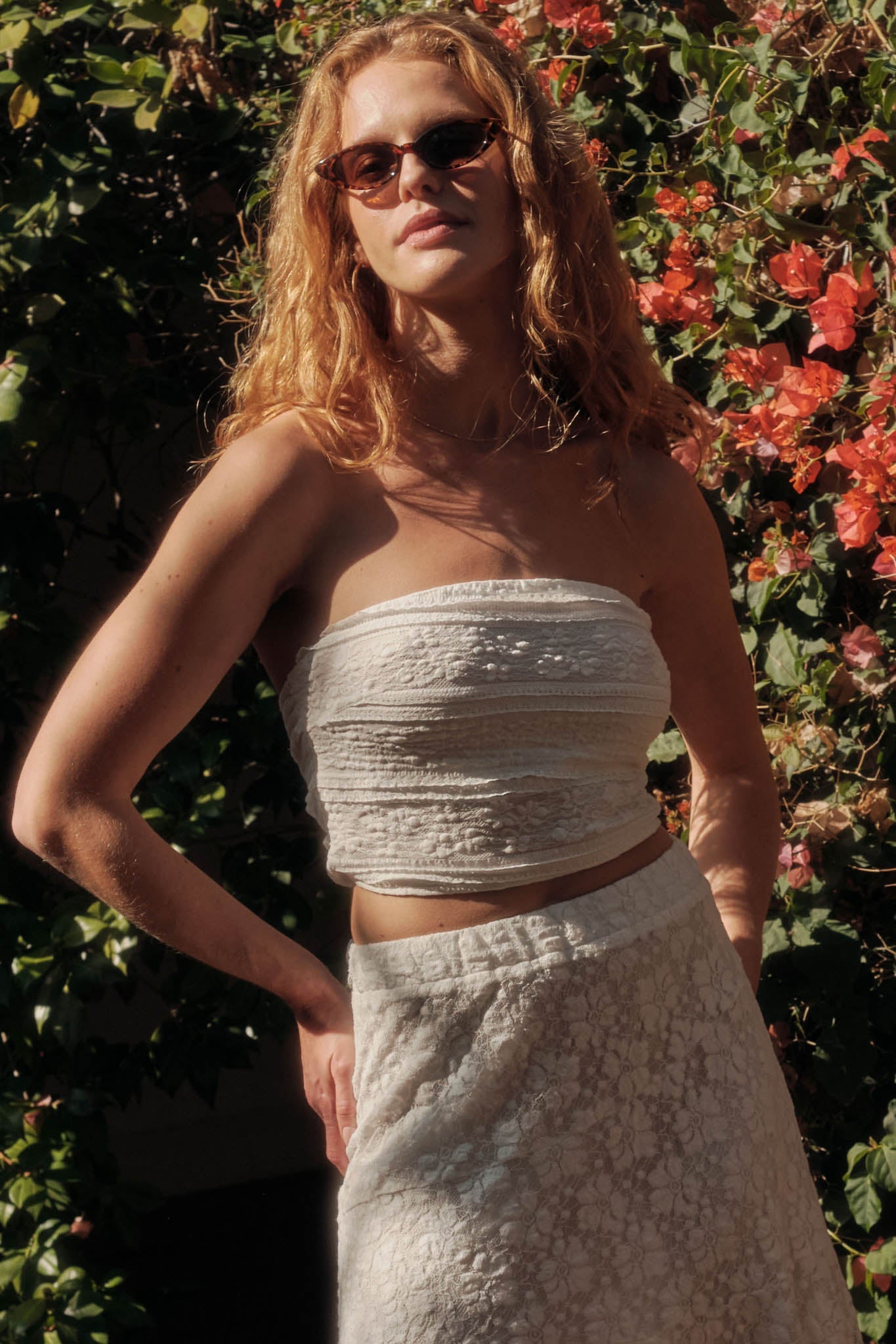 Delicate Dreams Floral Lace Bandeau Tube Top