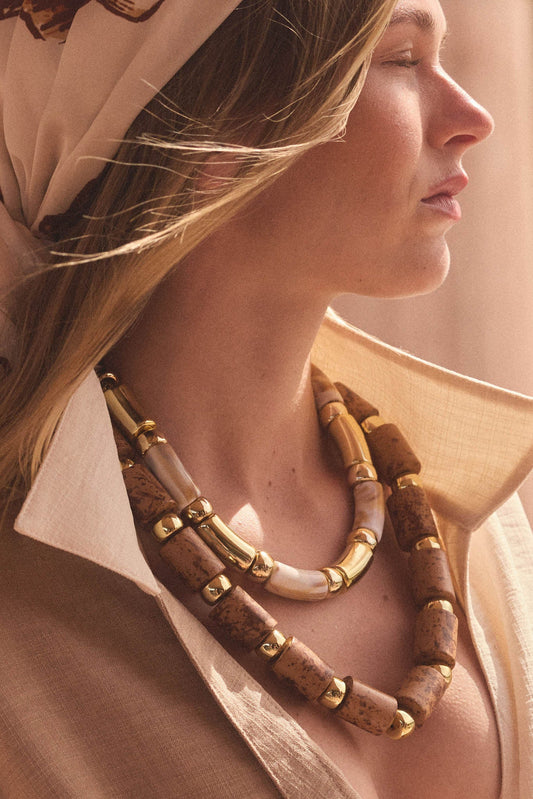 Briarwood Chunky Tube Bead Layered Necklace