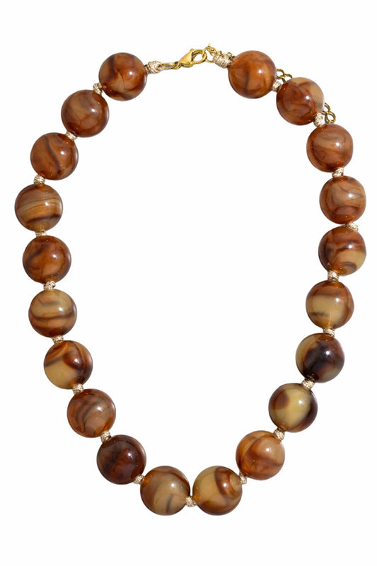 La Jolla Marble Resin Chunky Bead Necklace