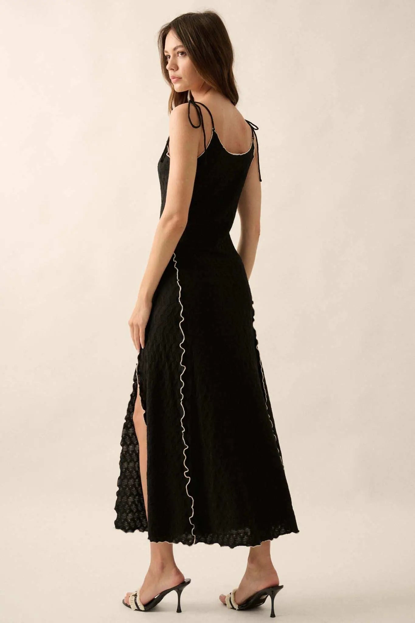 Beautiful Feeling Textured Knit Cami Maxi Dress