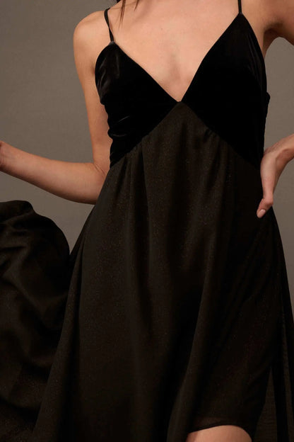 Last Dance Velvet and Glitter Gauze Maxi Dress