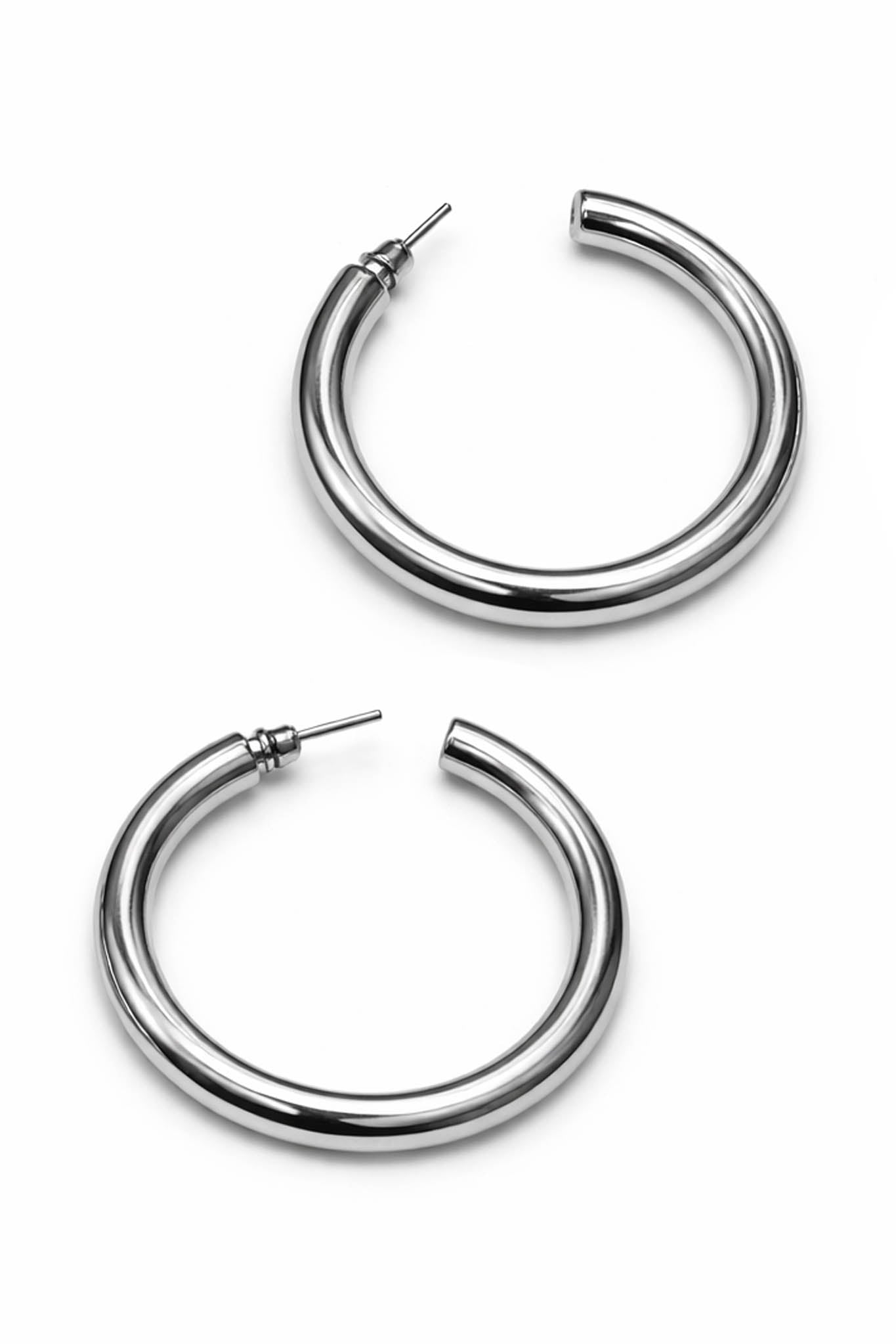 Avondale Silver-Dipped Hoop Earrings