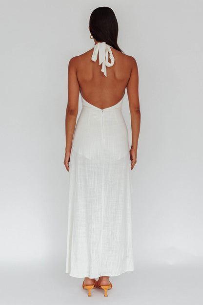 La Habra Halterneck Romper White