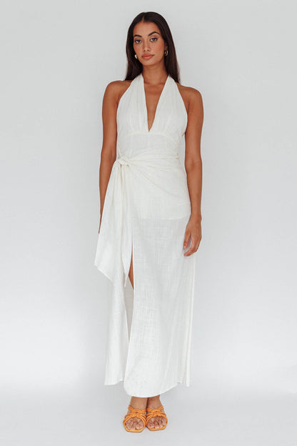 La Habra Halterneck Romper White
