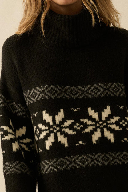 Mountain High Alpine-Knit Midi Sweater Dress