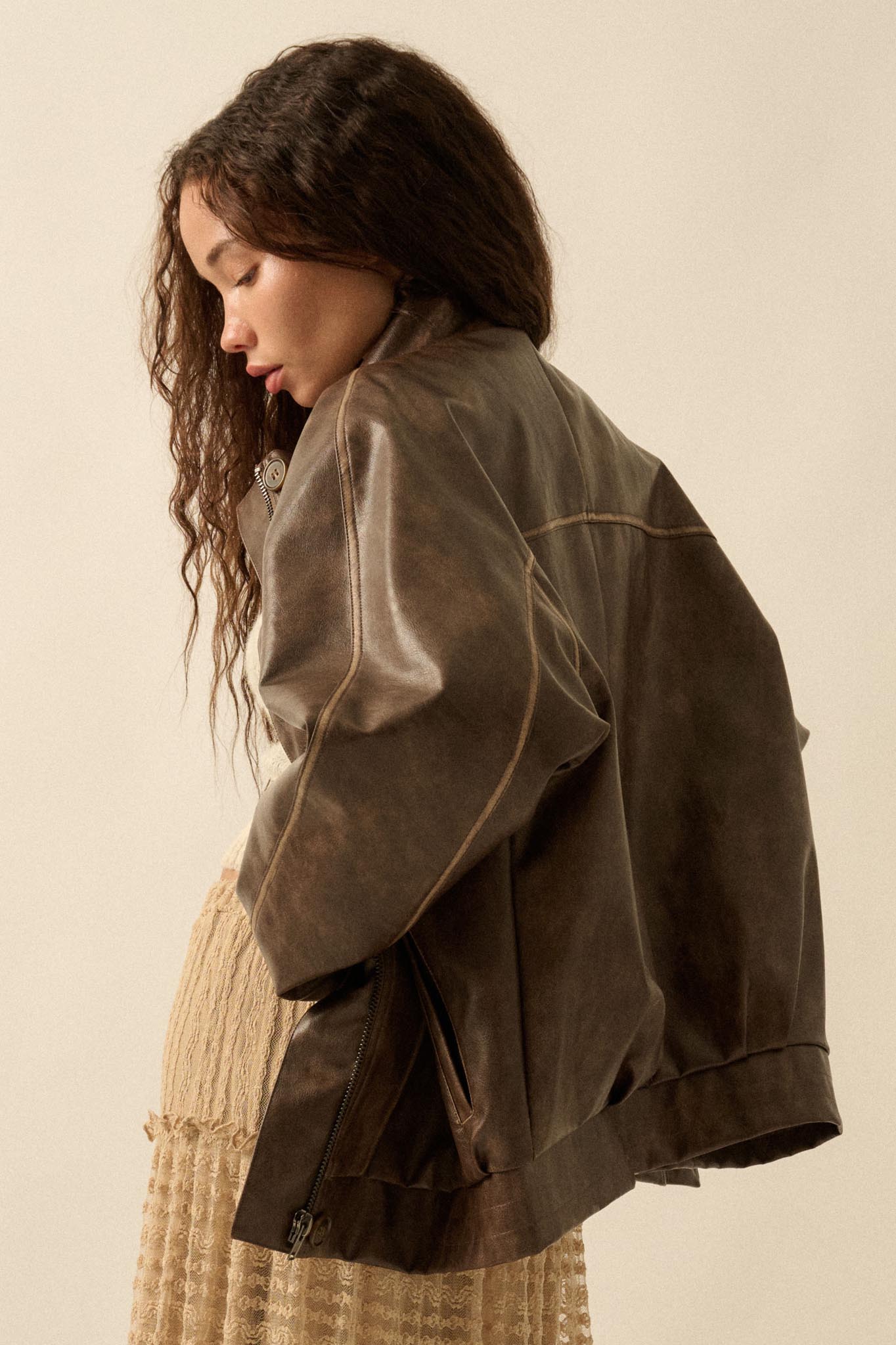 Soul Rider Vegan Leather Oversize Jacket