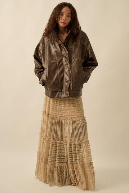 Soul Rider Vegan Leather Oversize Jacket
