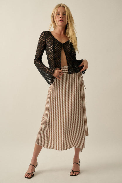 Kiss Me Quick Sheer Ruffled Floral Lace Cardigan