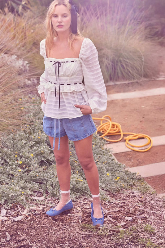 Brand New Day Denim Drawstring Shorts