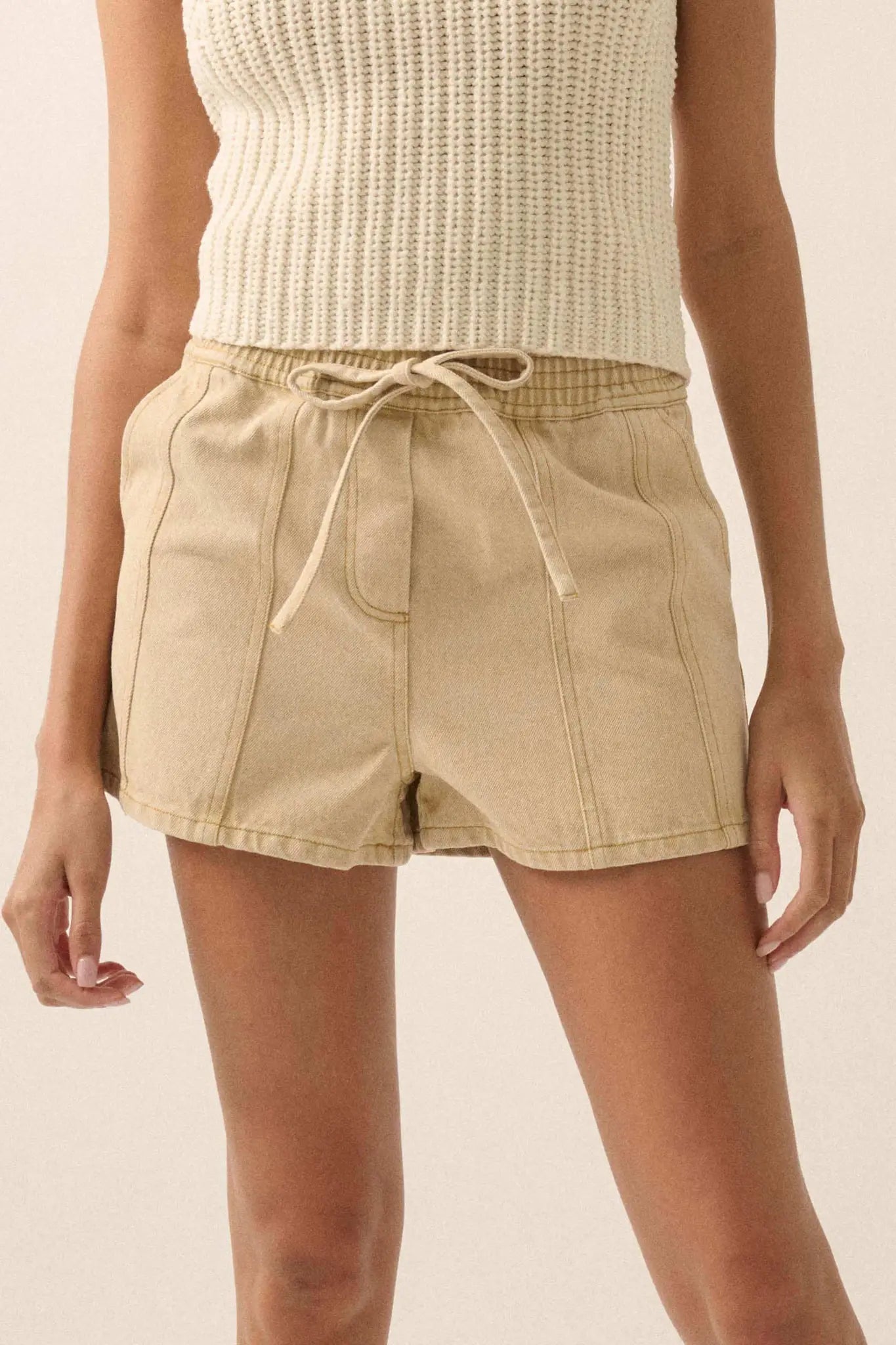 Brand New Day Denim Drawstring Shorts