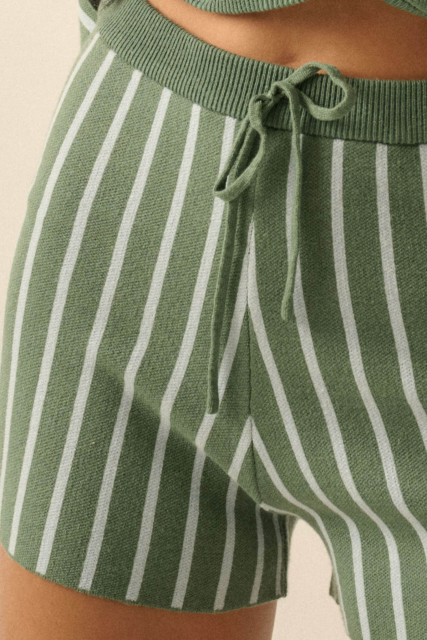 Day Tripper Striped Knit Sweater Shorts