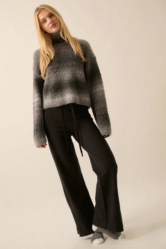 Promise the Label Brushed Knit Split-Hem Pants