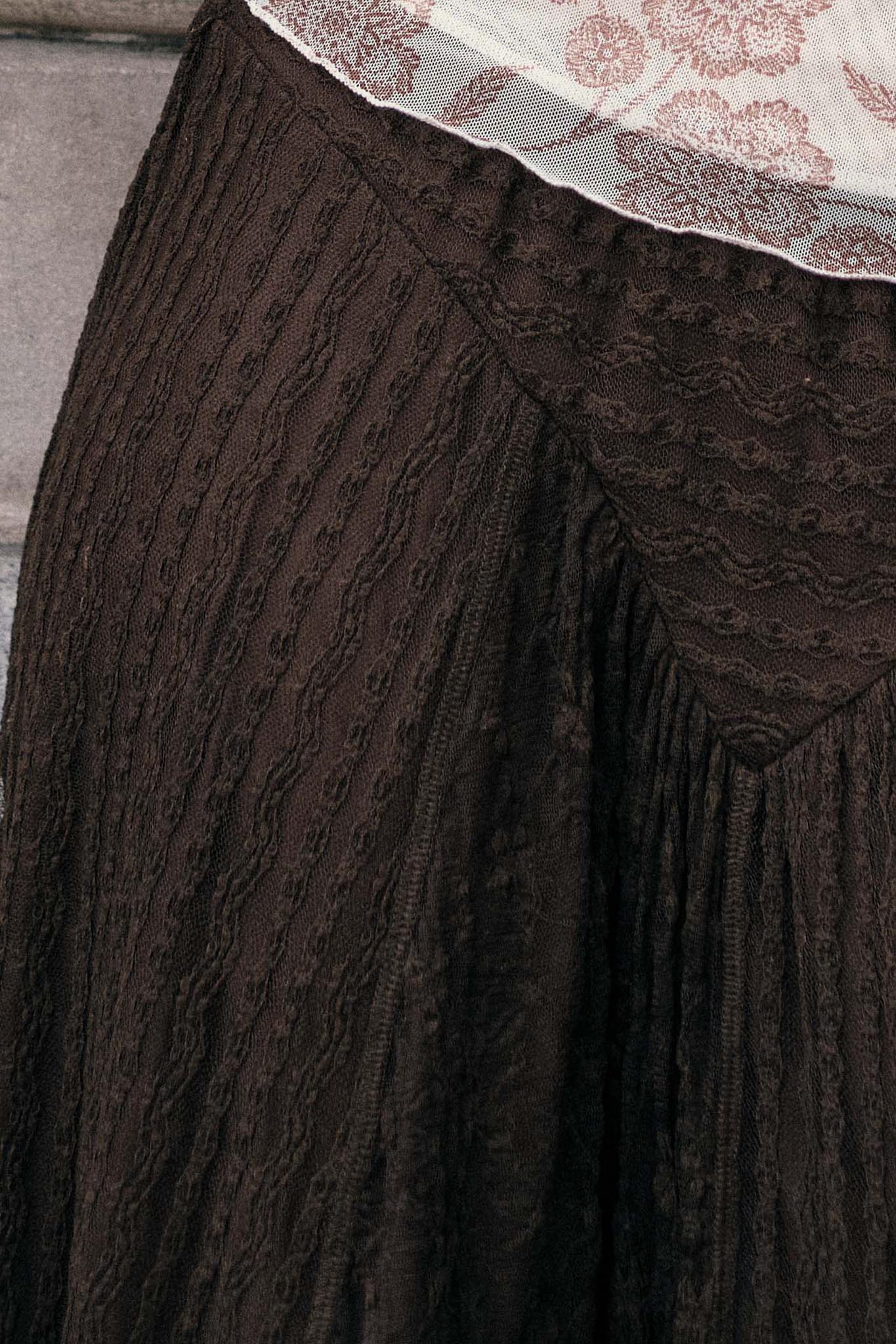 Just Divine Lace Drop-Waist Handkerchief Midi Skirt