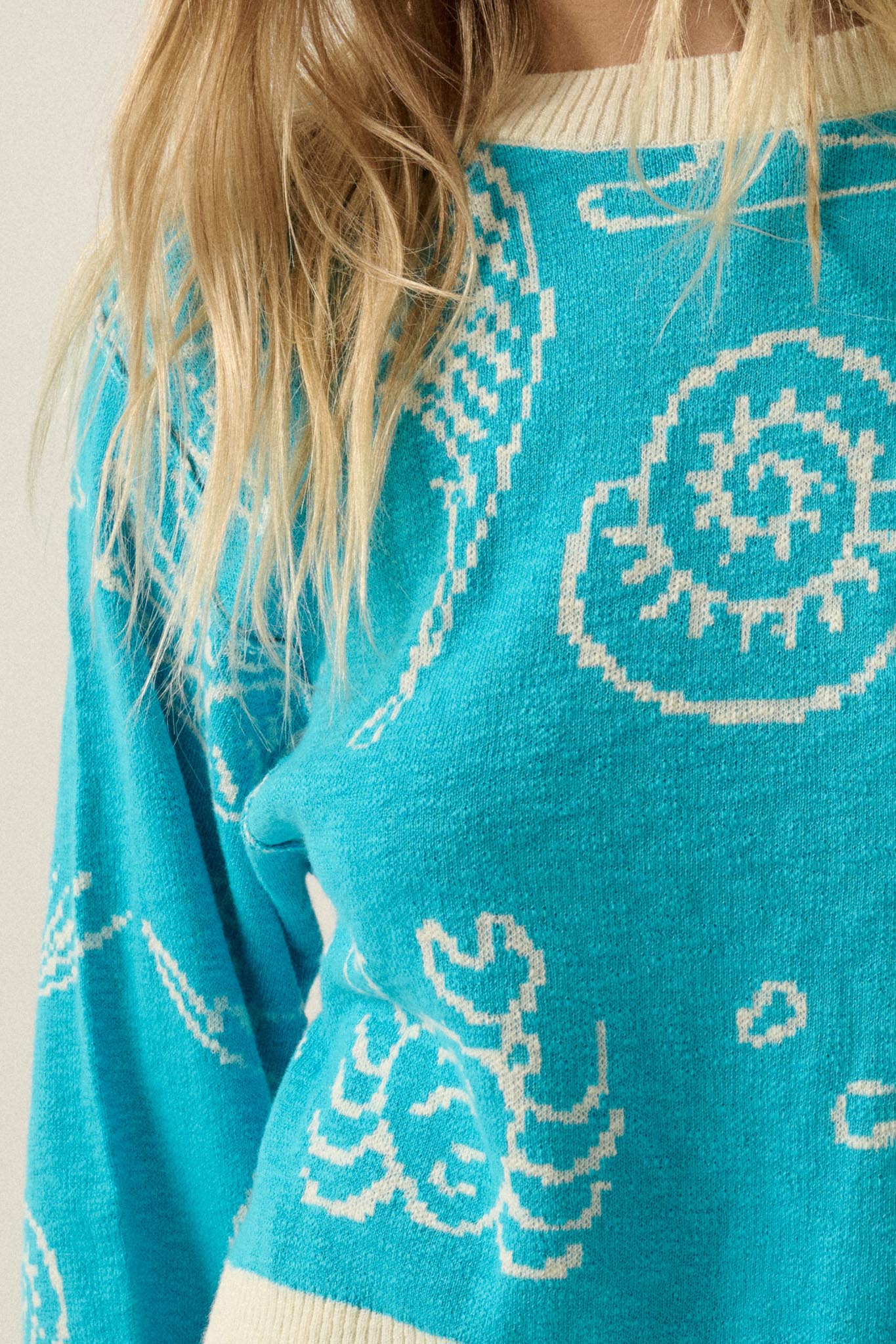 Beach Bash Nautical Jacquard-Knit Sweater