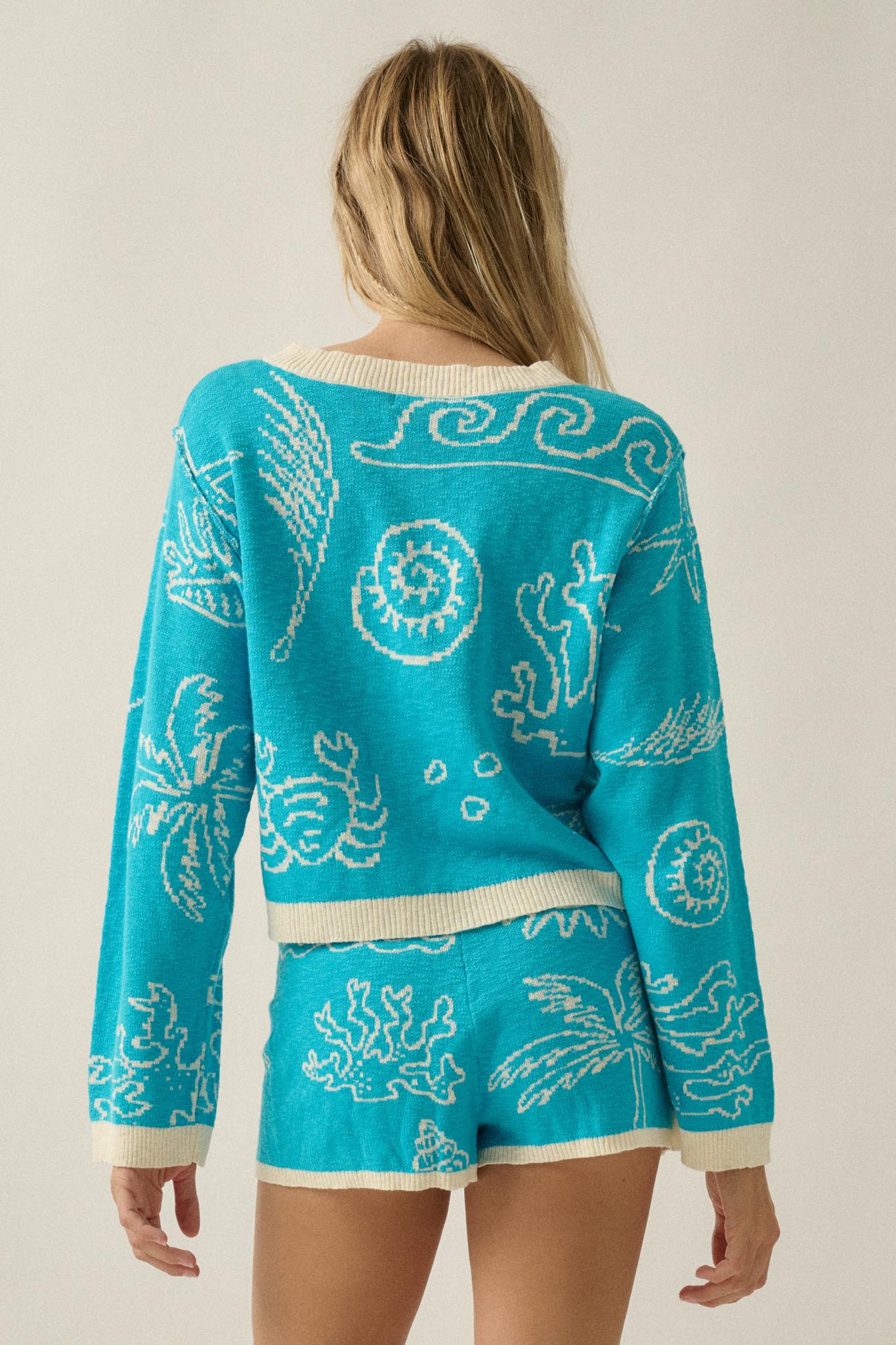 Beach Bash Nautical Jacquard-Knit Sweater
