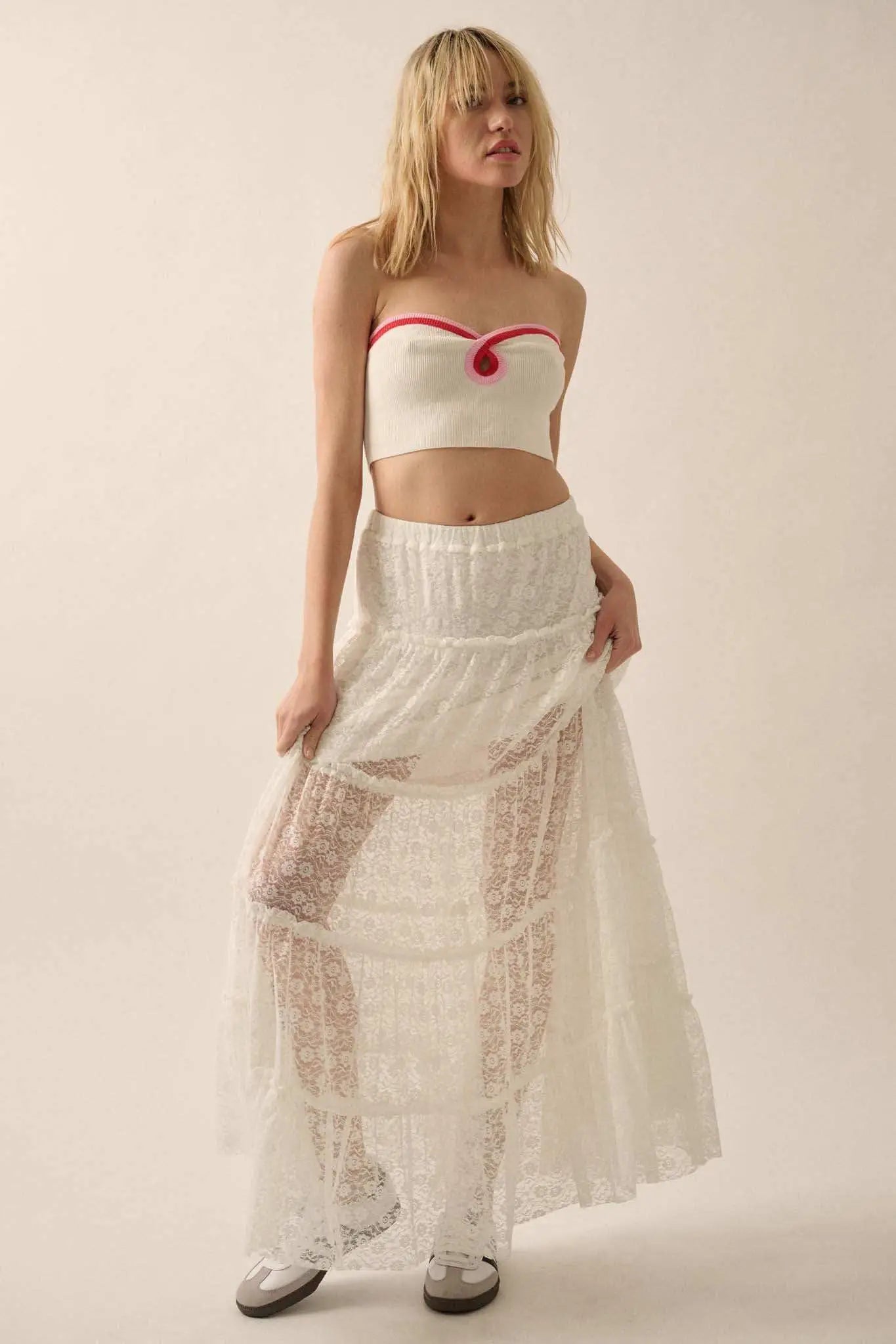 Heating Up Rib-Knit Keyhole Tube Top