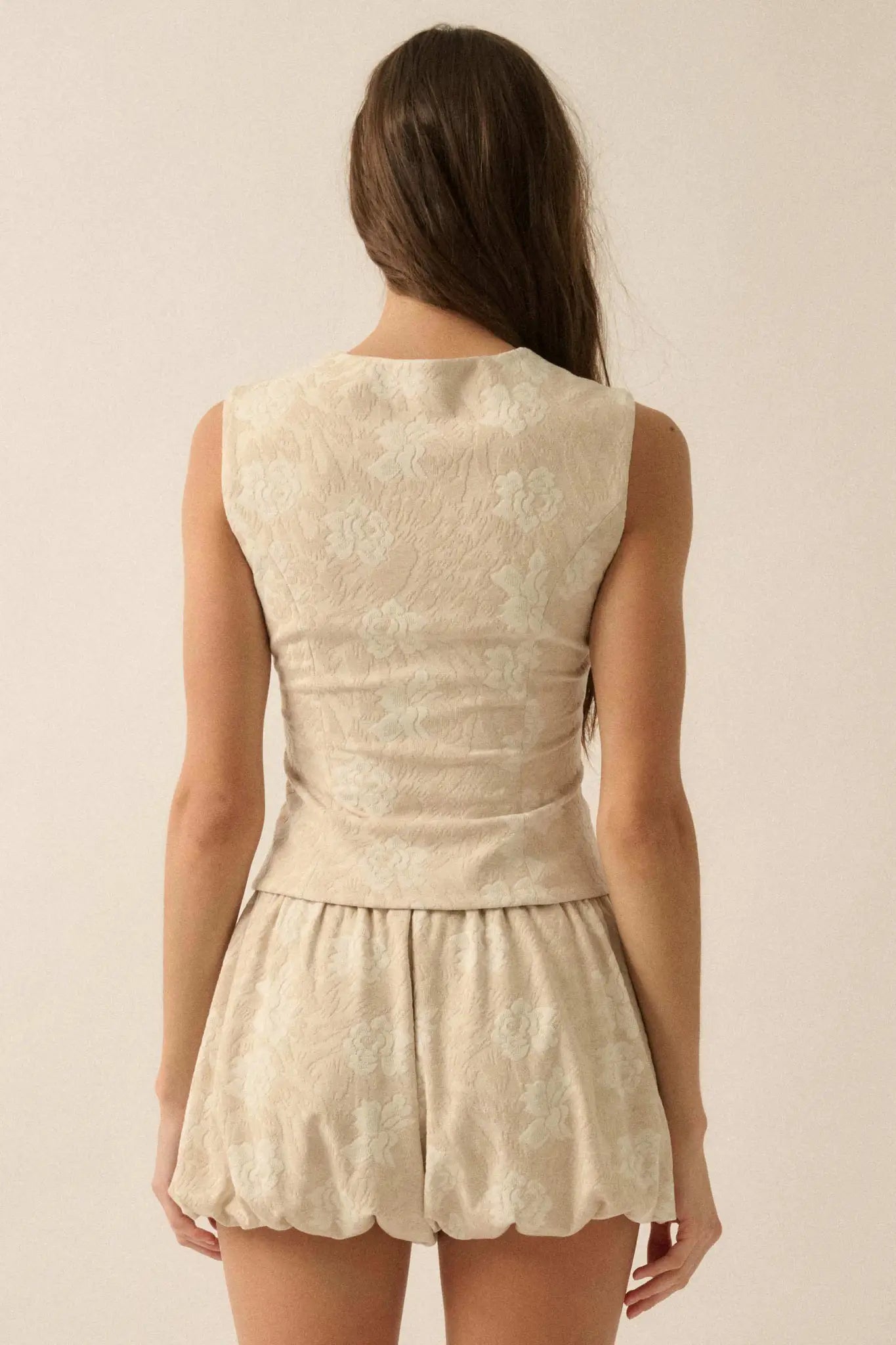 Blooming Loom Floral Tapestry Corset Top