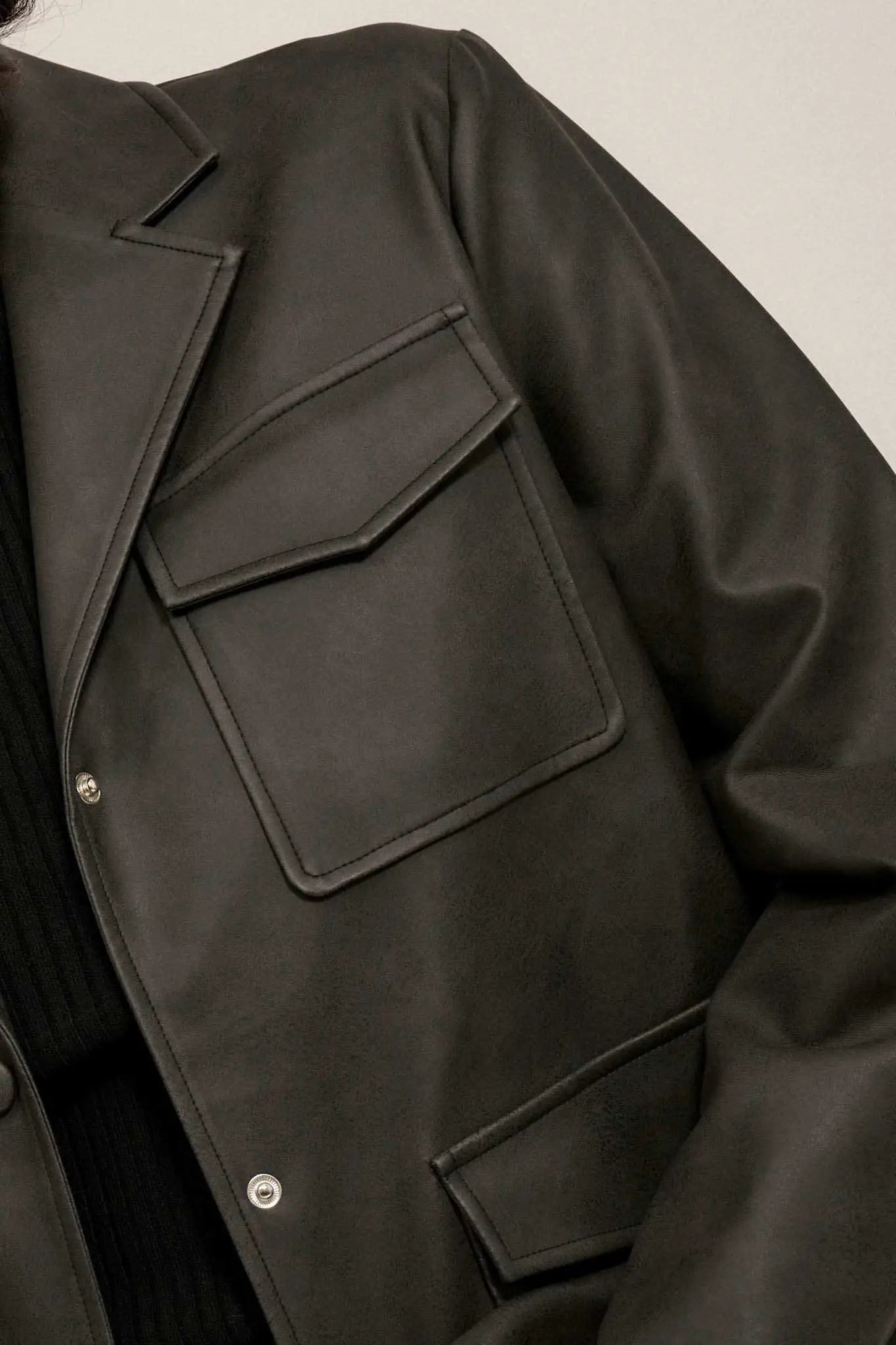 Put in the Work Vegan Leather Utility Jacket