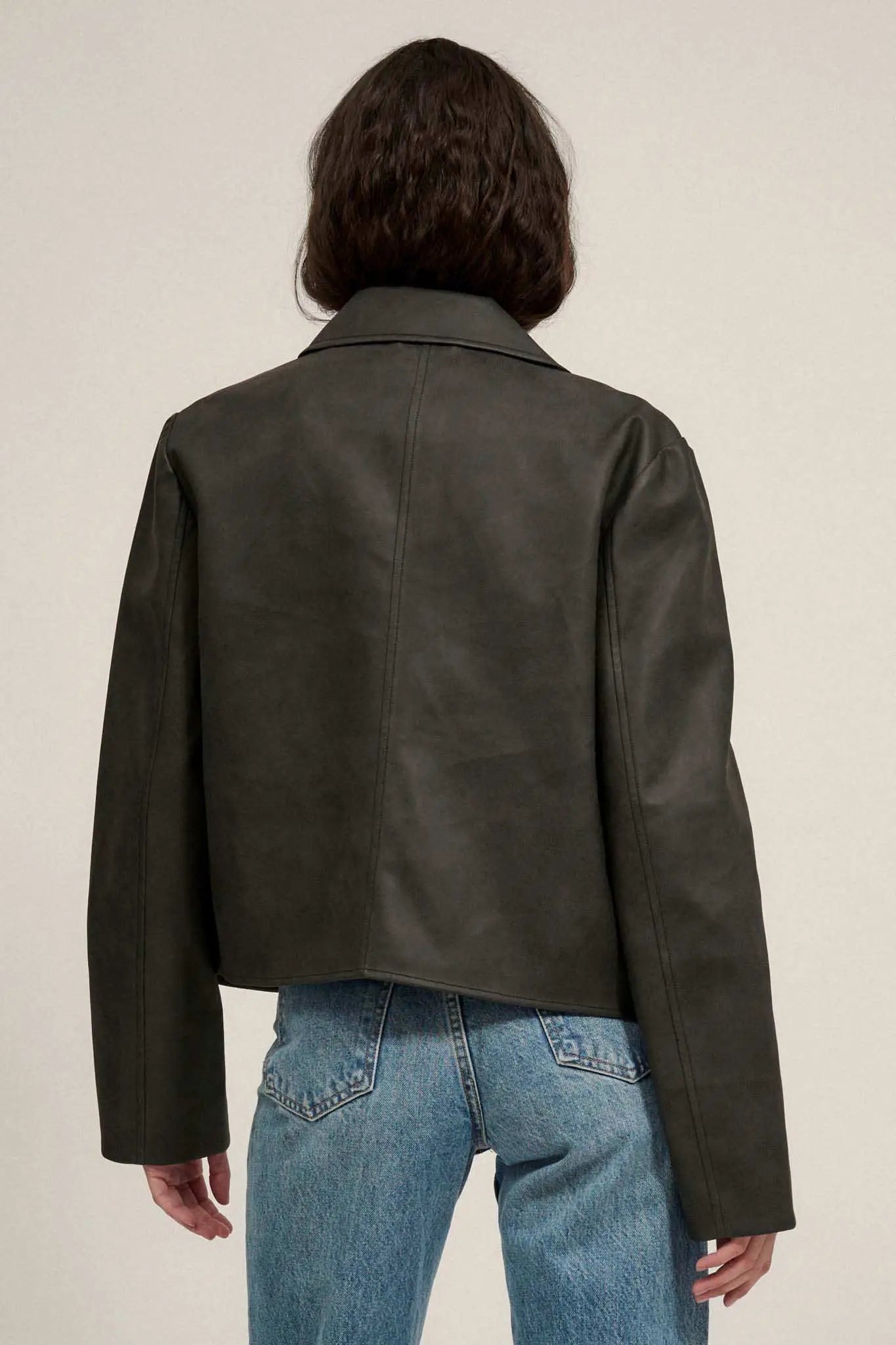 Put in the Work Vegan Leather Utility Jacket