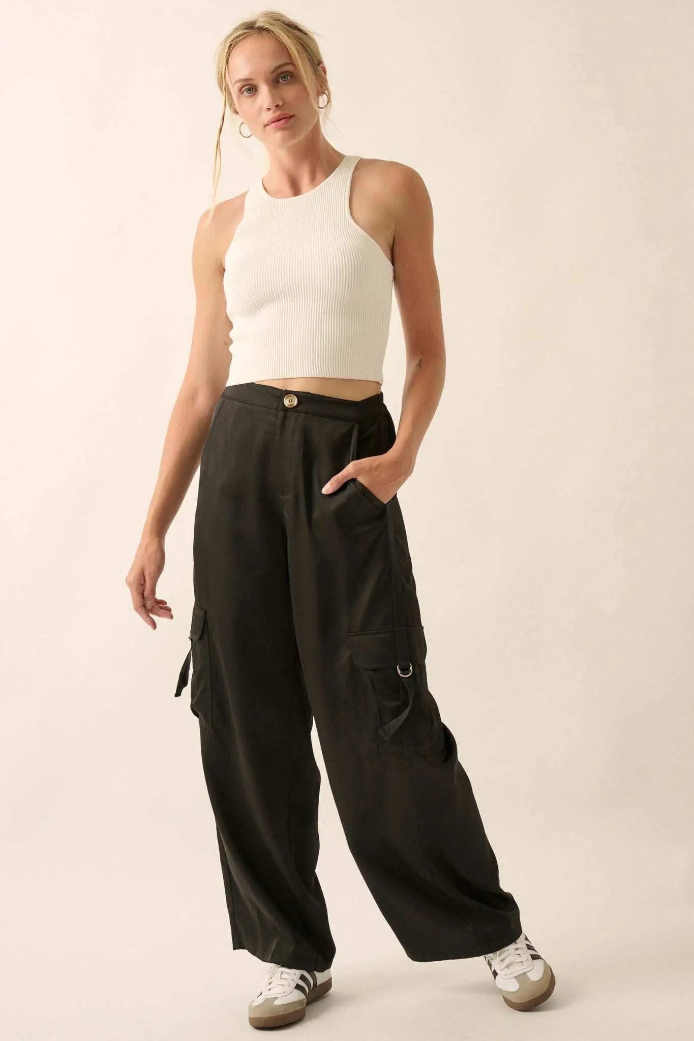 In the Pocket Matte Satin Cargo Pants