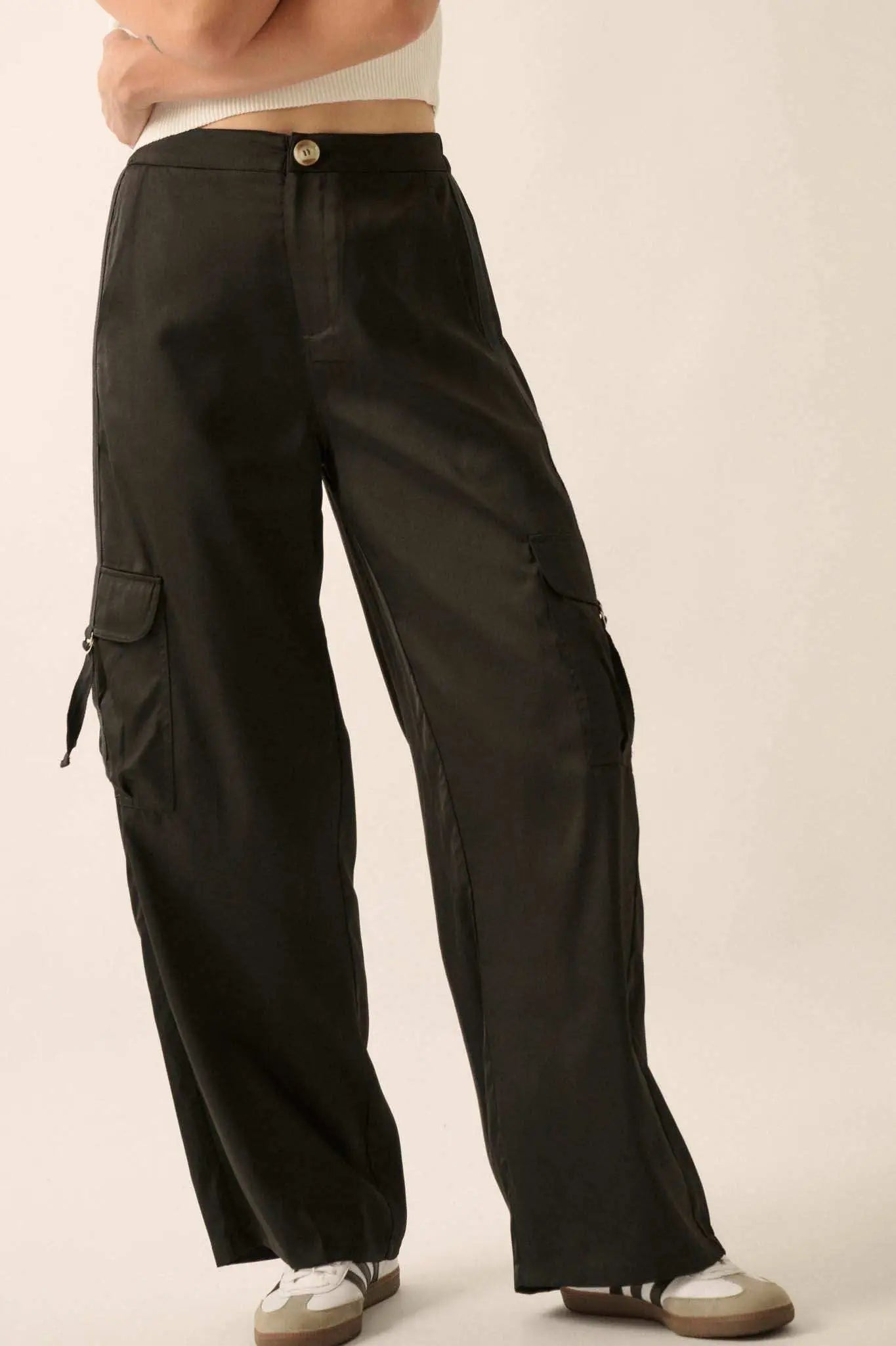 In the Pocket Matte Satin Cargo Pants