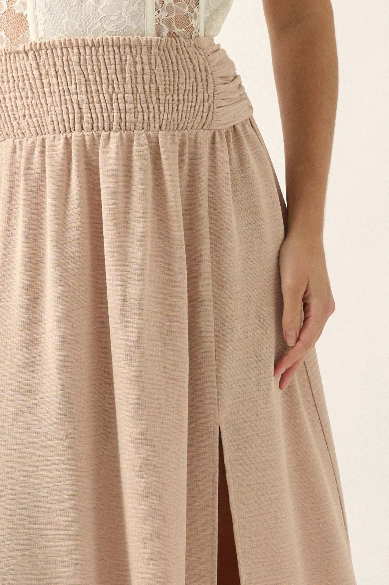Loving You is Easy Double Slit Crepe Maxi Skirt