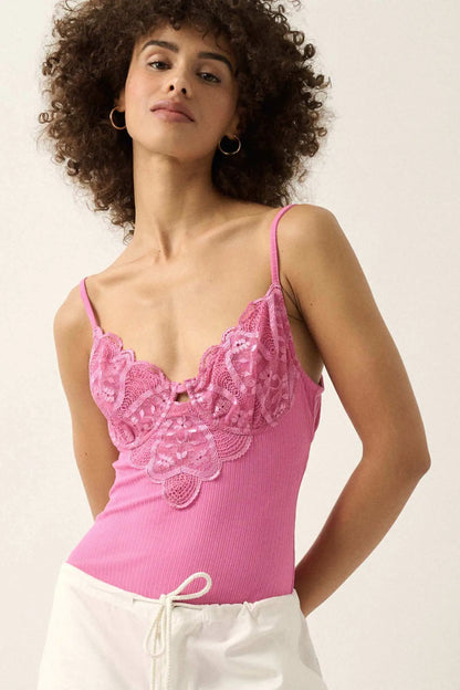 Romantic Rendezvous Lace Teddy Bodysuit