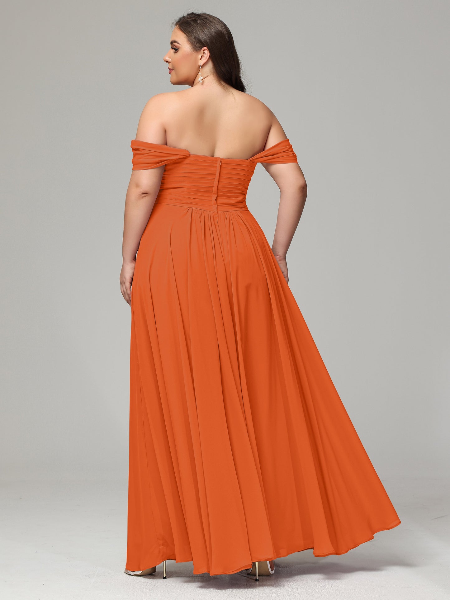 A-line Sweetheart neckline Chiffon-Bridesmaid Dress Plus Size