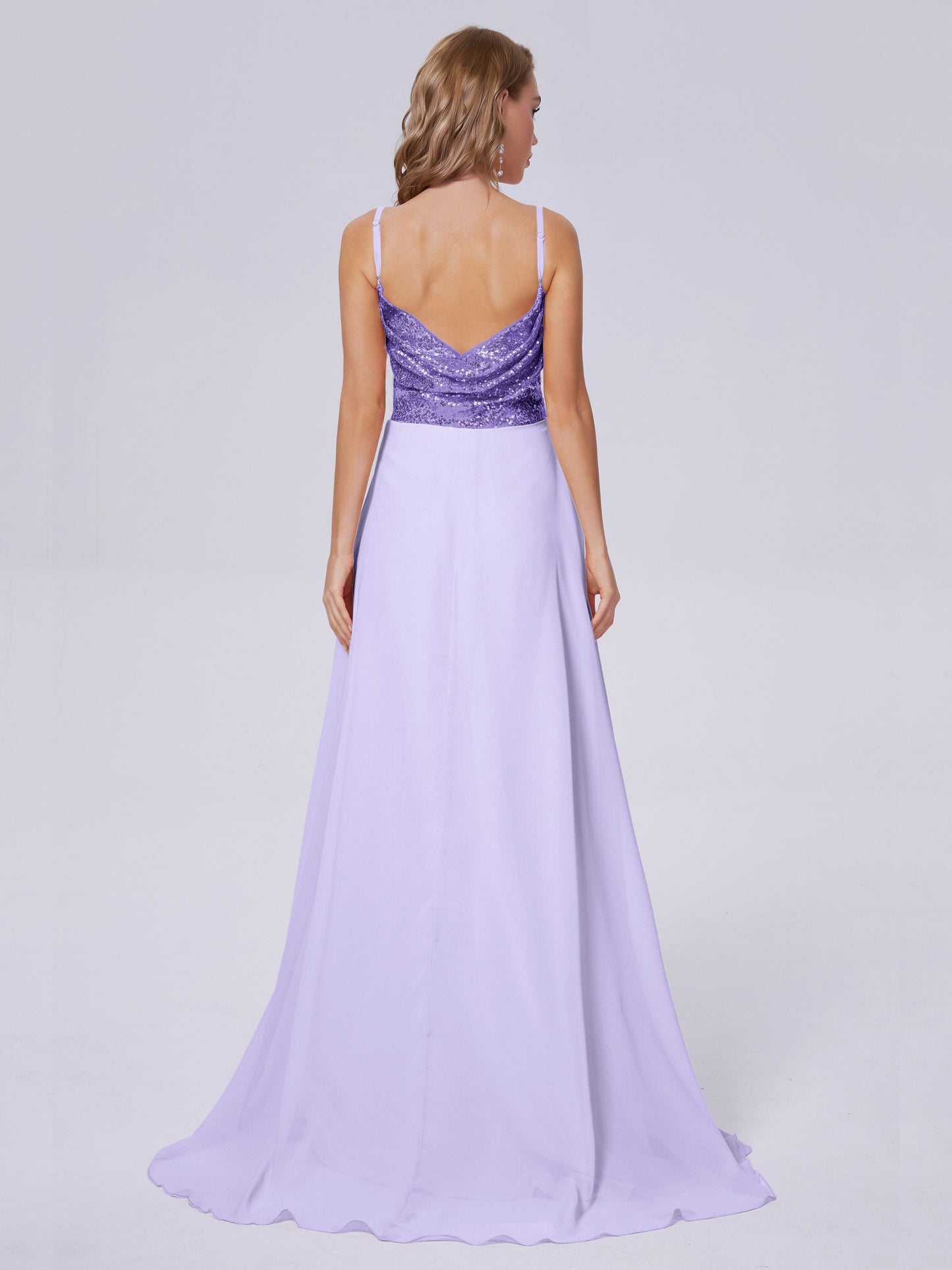 Alaina Sparkly Split Sequin Long Bridesmaid Dresses