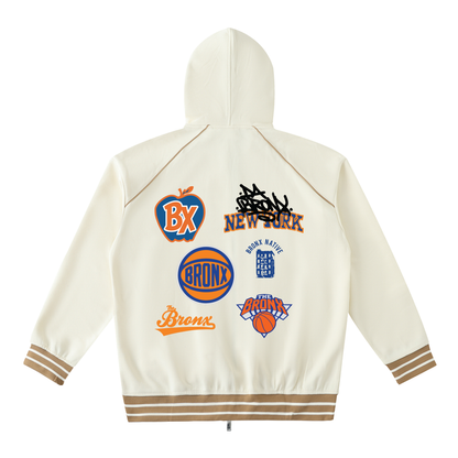 Bronx Basketball 2026 Finals Lim. Edition Striped Trim Zip-Up Hoodie product image 2 of 2 by Bronx Native