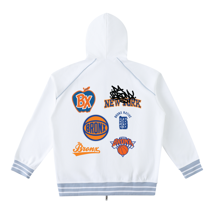 Bronx Basketball 2026 Finals Lim. Edition Striped Trim Zip-Up Hoodie product image 2 of 6 by Bronx Native
