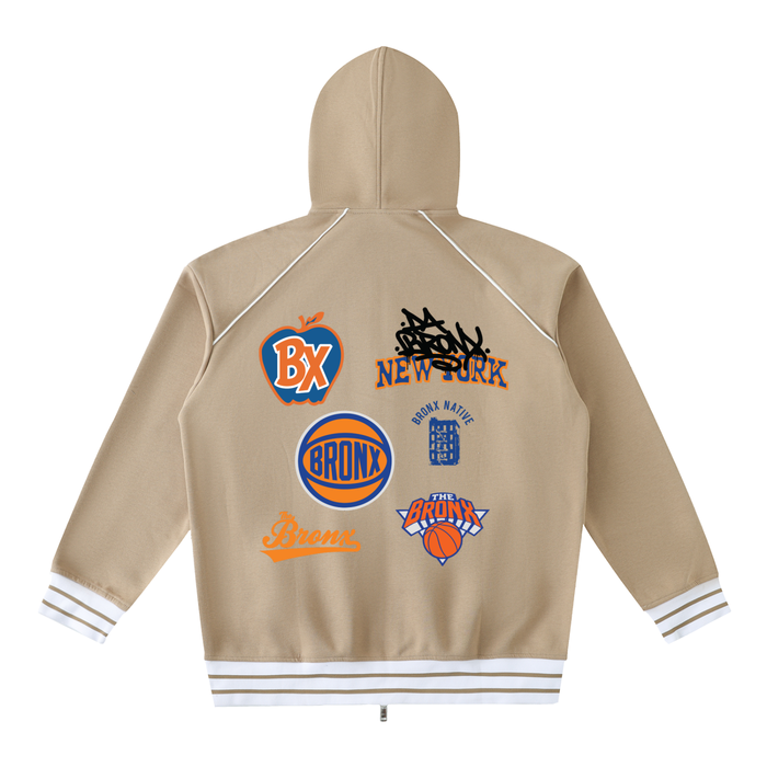 Bronx Basketball 2026 Finals Lim. Edition Striped Trim Zip-Up Hoodie product image 4 of 6 by Bronx Native