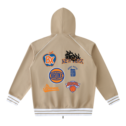 Bronx Basketball 2026 Finals Lim. Edition Striped Trim Zip-Up Hoodie product image 4 of 6 by Bronx Native