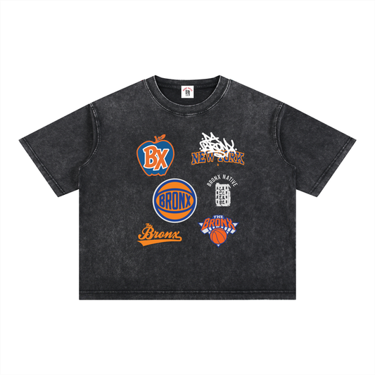 Bronx Basketball 2026 Finals Mineral Wash Boxy Cotton T-Shirt product image 1 of 8 by Bronx Native