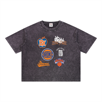 Bronx Basketball 2026 Finals Mineral Wash Boxy Cotton T-Shirt product image 3 of 8 by Bronx Native