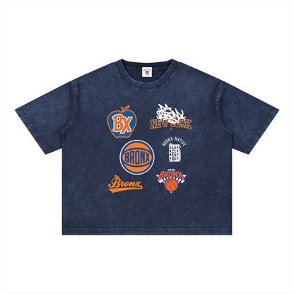 Bronx Basketball 2026 Finals Mineral Wash Boxy Cotton T-Shirt product image 5 of 8 by Bronx Native
