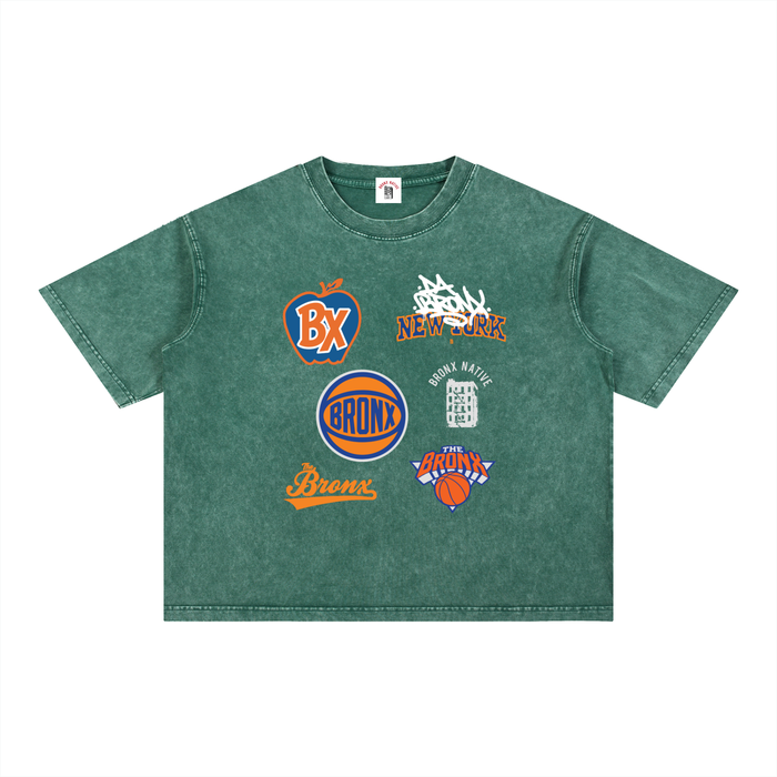 Bronx Basketball 2026 Finals Mineral Wash Boxy Cotton T-Shirt product image 7 of 8 by Bronx Native