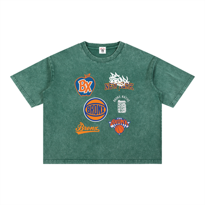Bronx Basketball 2026 Finals Mineral Wash Boxy Cotton T-Shirt product image 7 of 8 by Bronx Native