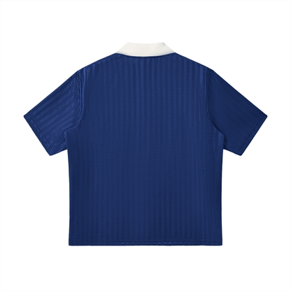 Bronx Basketball 2026 Playoff Edition Contrast Collar Striped Soccer Jersey by Bronx Native
