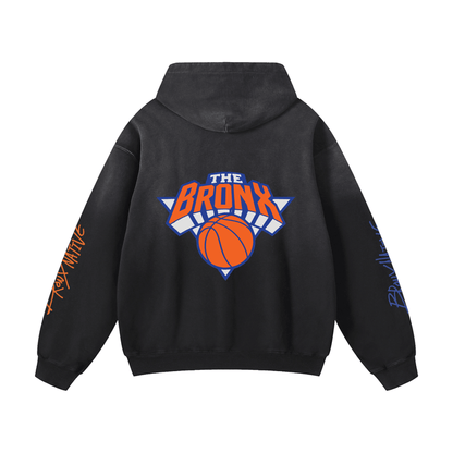 Bronx Basketball 2026 Playoff Edition Heavyweight Sunfade Oversized Hoodie by Bronx Native
