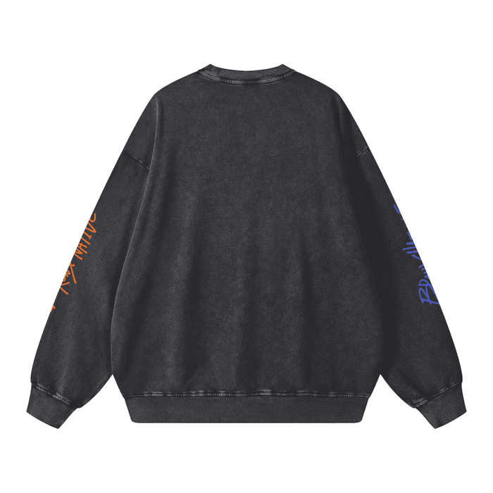 Bronx Basketball 2026 Playoff Edition Snow Washed Oversized Sweatshirt by Bronx Native