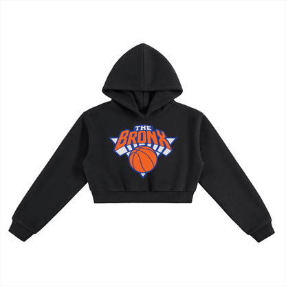 Bronx Basketball 2026 Playoff Edition Women's Essential Cropped Hoodie by Bronx Native