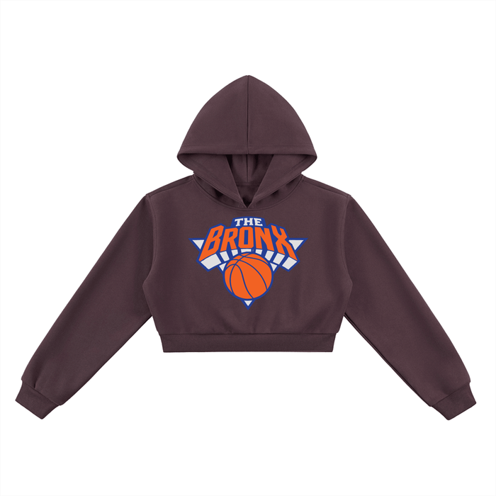 Bronx Basketball 2026 Playoff Edition Women's Essential Cropped Hoodie by Bronx Native