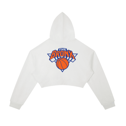 Bronx Basketball 2026 Playoff Edition Women's Essential Cropped Zip-Up Hoodie by Bronx Native