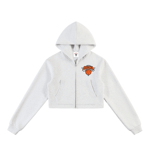 Bronx Basketball 2026 Playoff Edition Women's Essential Cropped Zip-Up Hoodie by Bronx Native