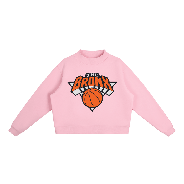 Bronx Basketball 2026 Playoff Edition Women's Essential Fleece Mock-Neck Crew Sweatshirt by Bronx Native