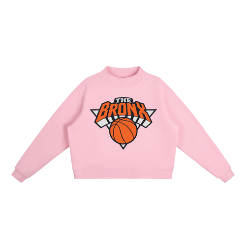 Bronx Basketball 2026 Playoff Edition Women's Essential Fleece Mock-Neck Crew Sweatshirt by Bronx Native