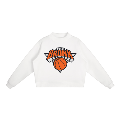 Bronx Basketball 2026 Playoff Edition Women's Essential Fleece Mock-Neck Crew Sweatshirt by Bronx Native